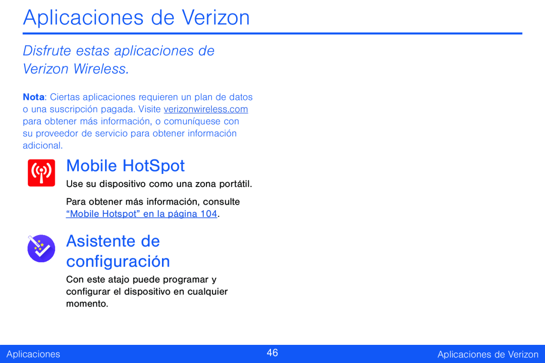 Disfrute estas aplicaciones de Verizon Wireless Mobile HotSpot