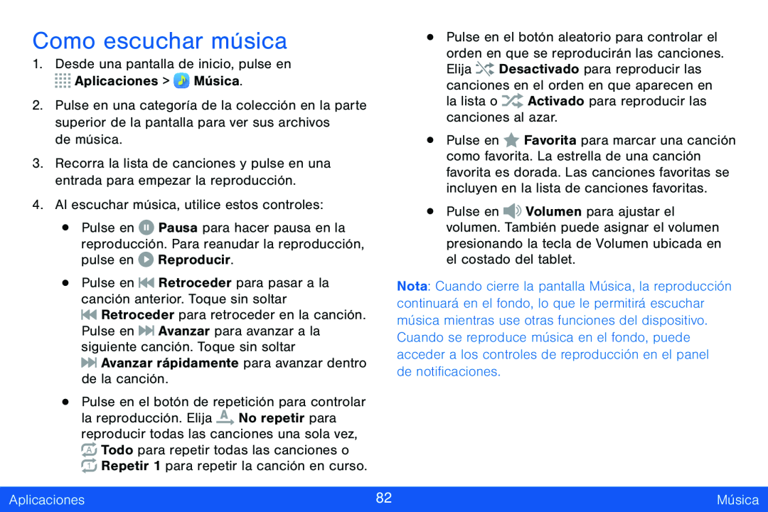 Como escuchar música Galaxy Tab S 8.4 Verizon