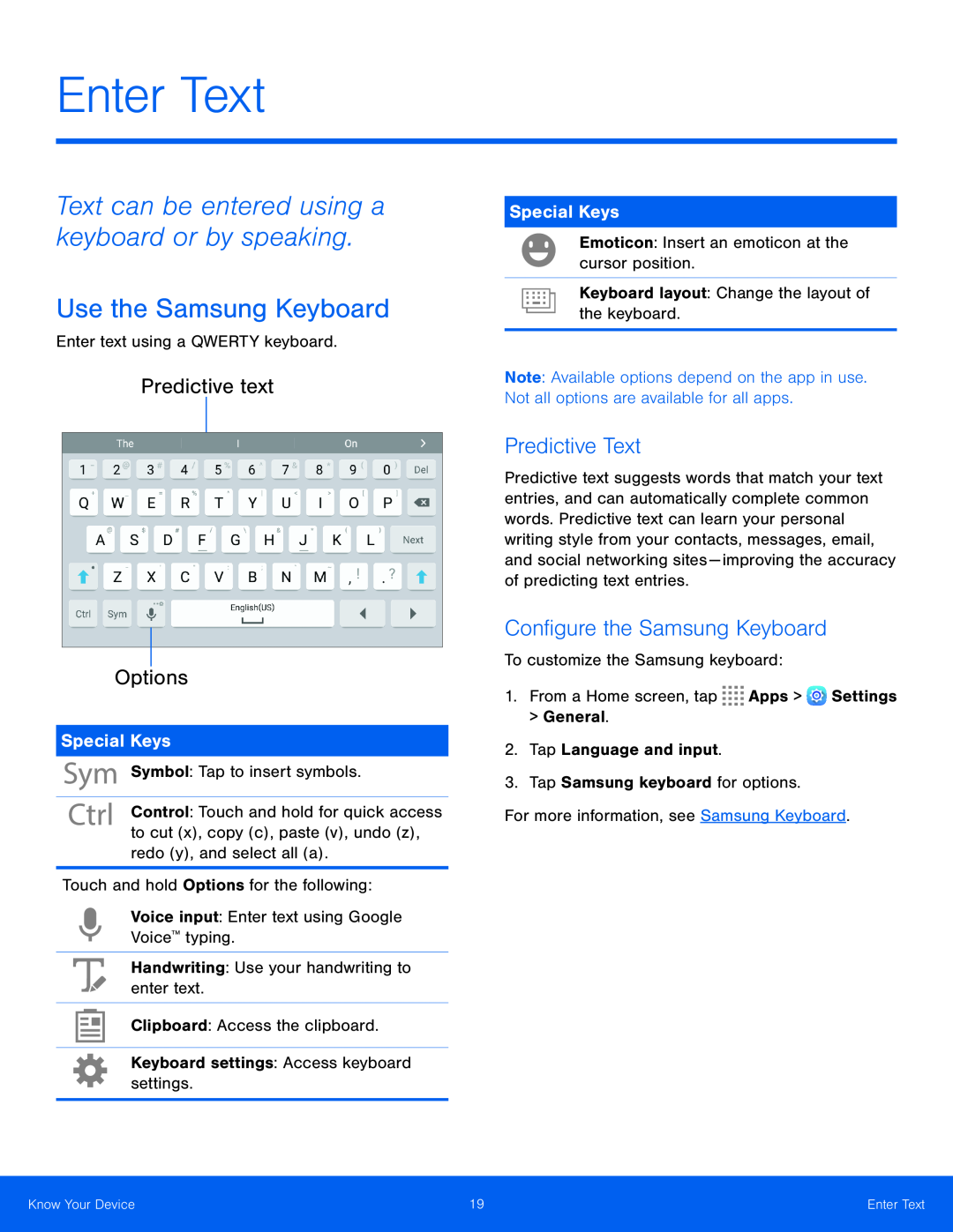 Configure the Samsung Keyboard Galaxy Tab S 8.4 Wi-Fi