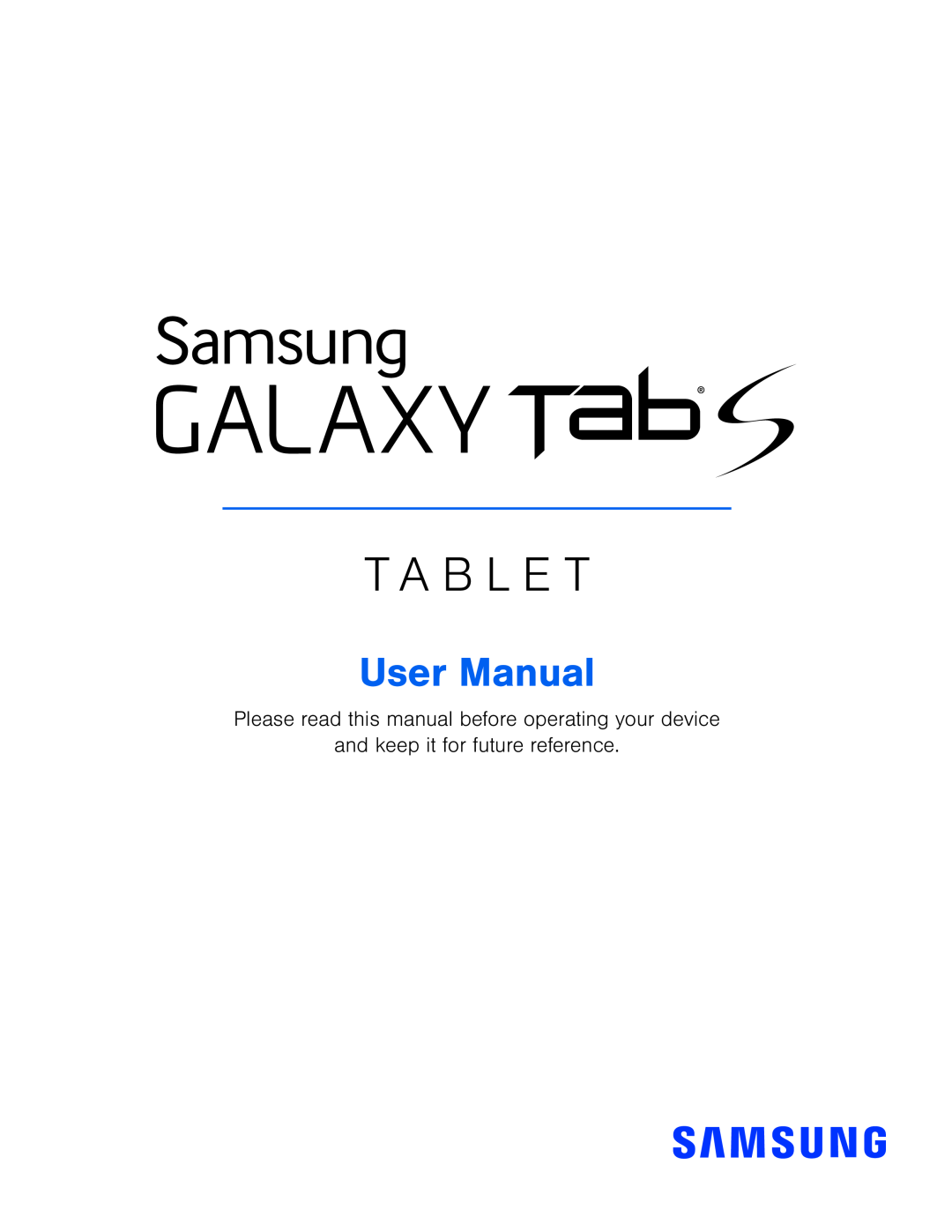 and keep it for future reference Galaxy Tab S 8.4 AT&T
