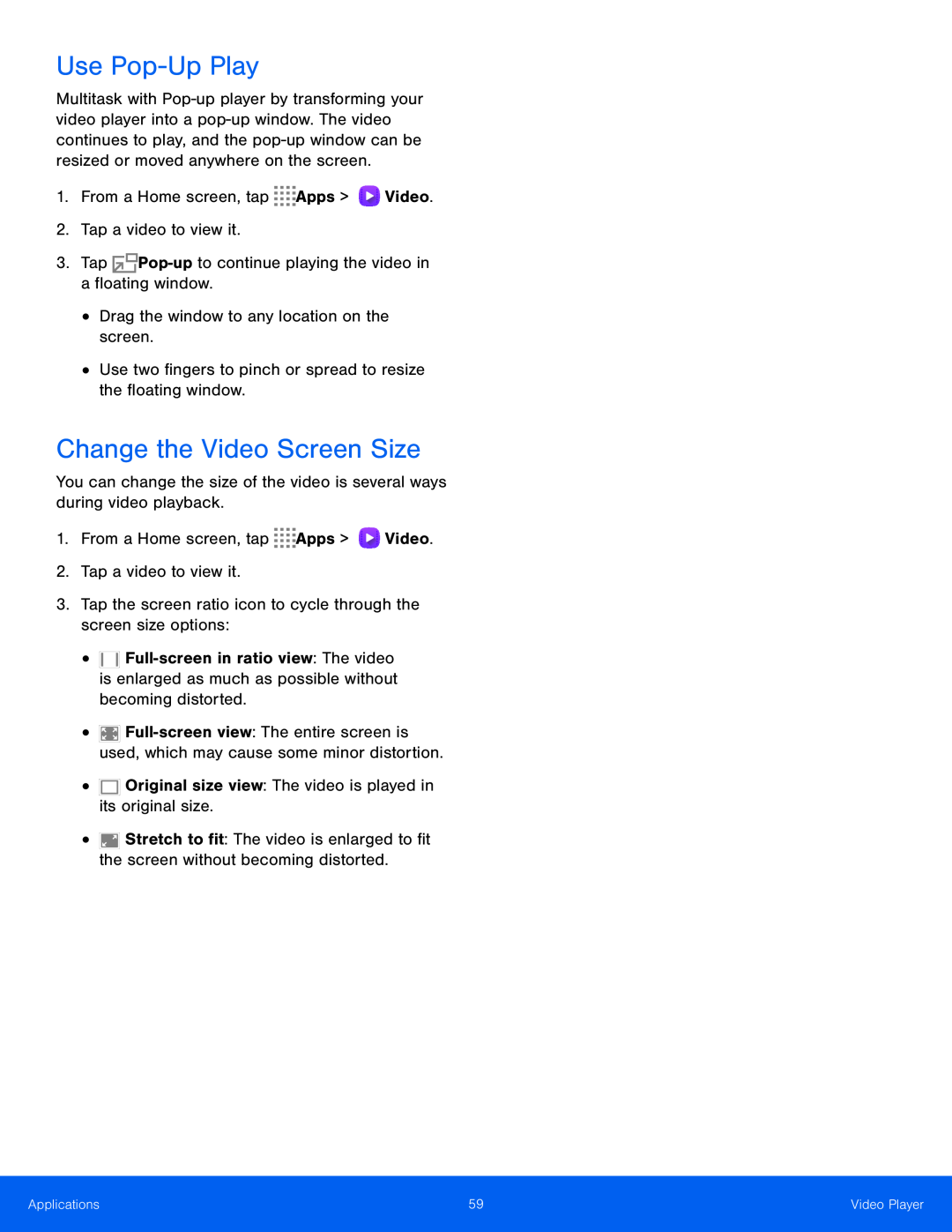 2.Tap a video to view it Galaxy Tab S 8.4 AT&T