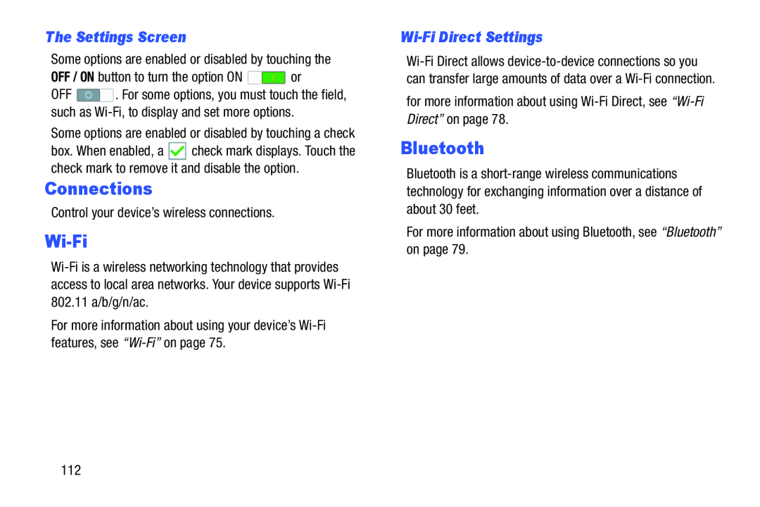 The Settings Screen Galaxy Tab Pro 10.1 Wi-Fi