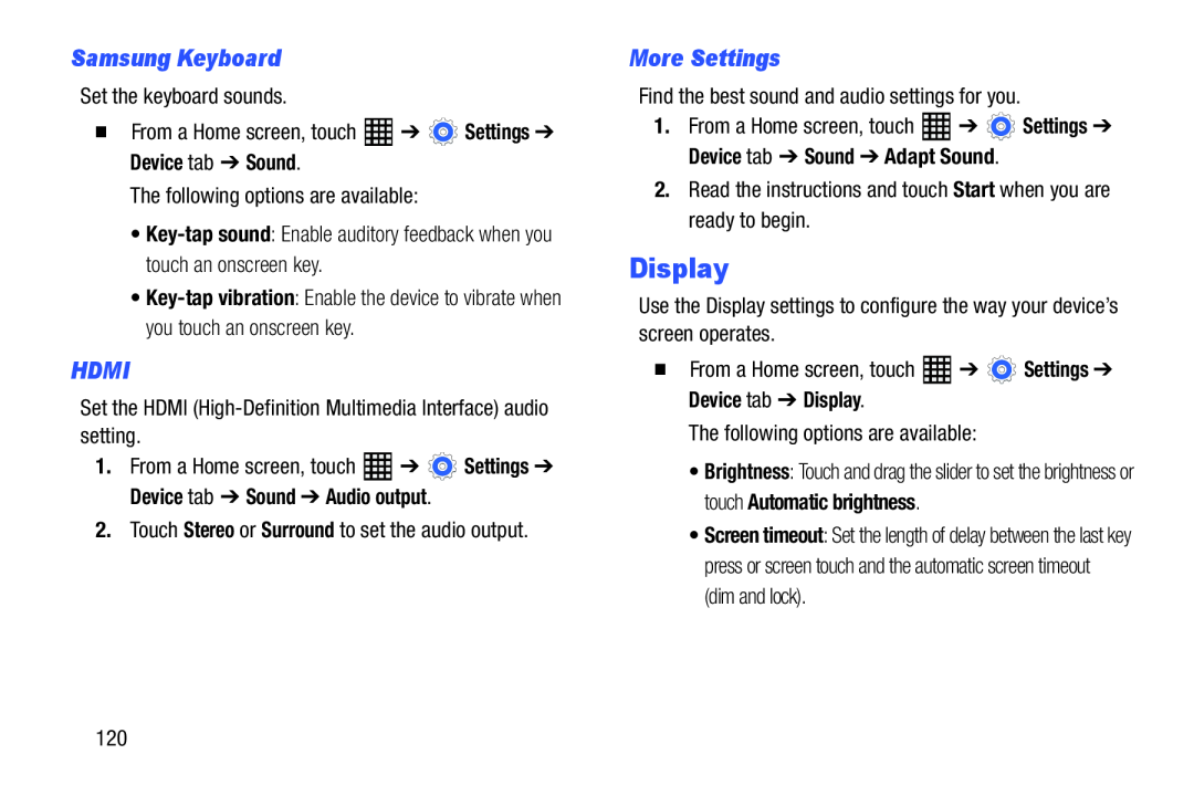 More Settings Galaxy Tab Pro 10.1 Wi-Fi