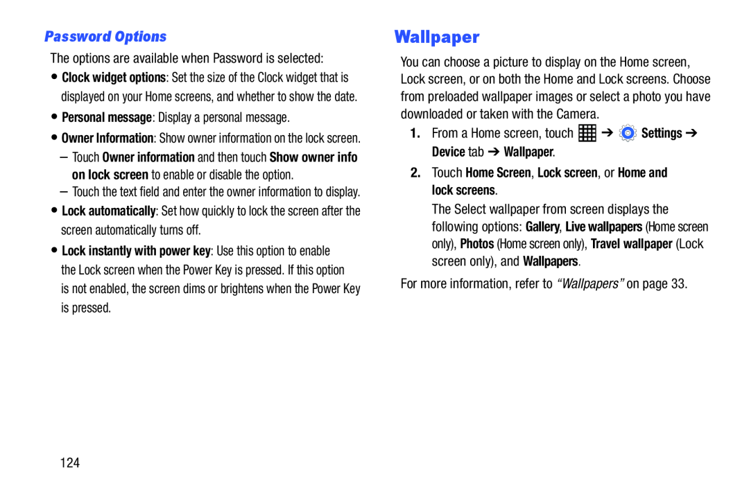 Password Options Galaxy Tab Pro 10.1 Wi-Fi