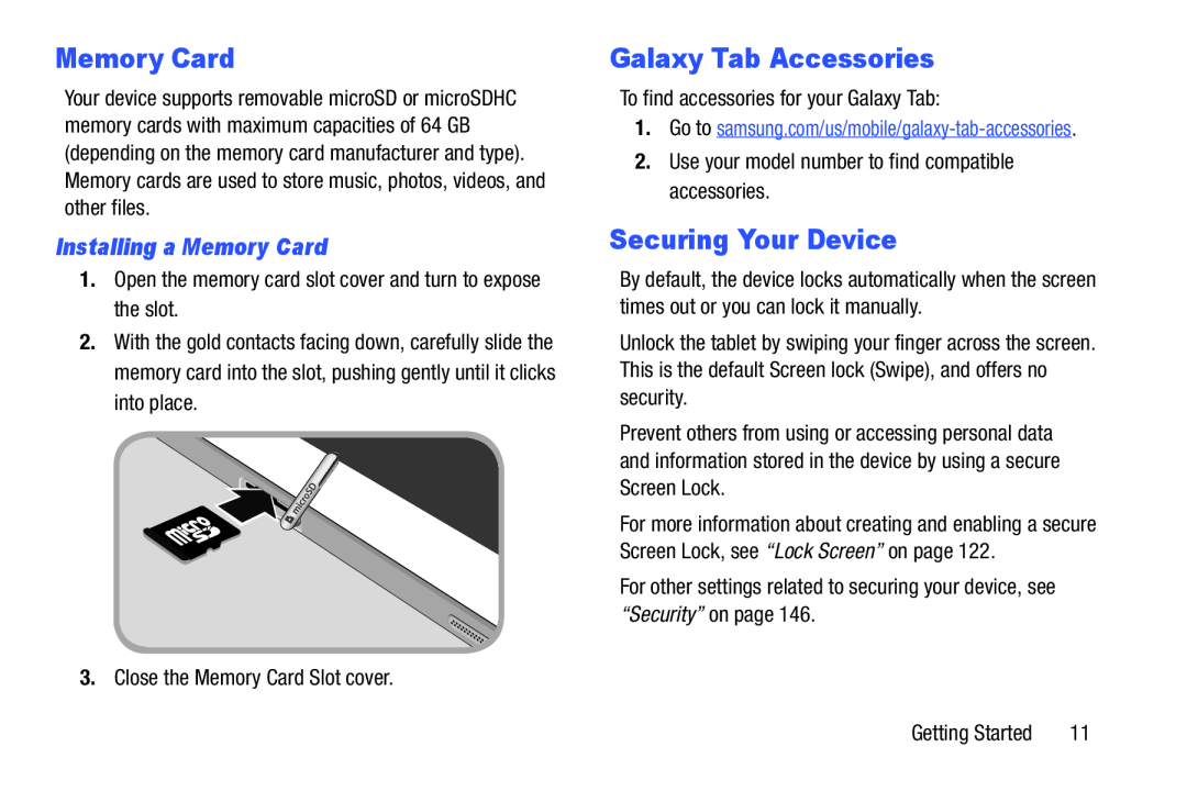 Installing a Memory Card Galaxy Tab Pro 10.1 Wi-Fi