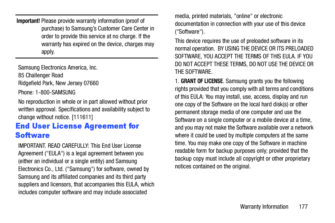 End User License Agreement for Software Galaxy Tab Pro 10.1 Wi-Fi