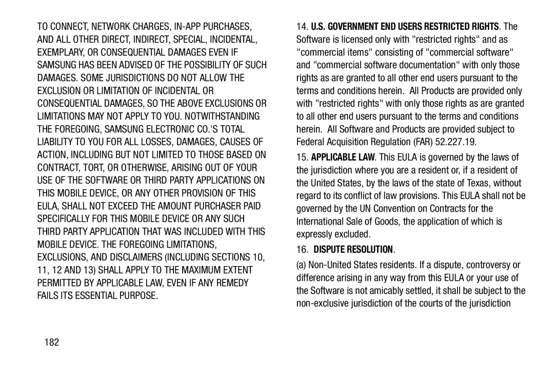 16.DISPUTE RESOLUTION Galaxy Tab Pro 10.1 Wi-Fi