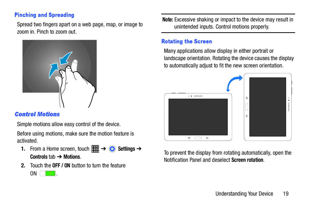 Control Motions Galaxy Tab Pro 10.1 Wi-Fi