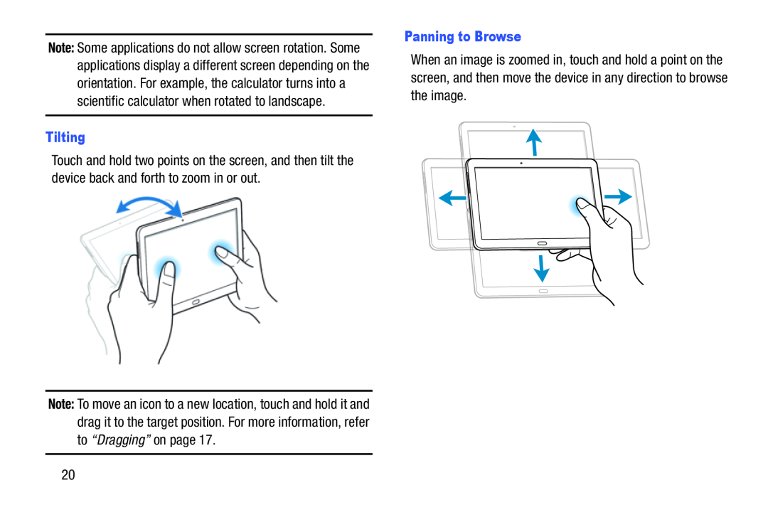 “Dragging” Galaxy Tab Pro 10.1 Wi-Fi