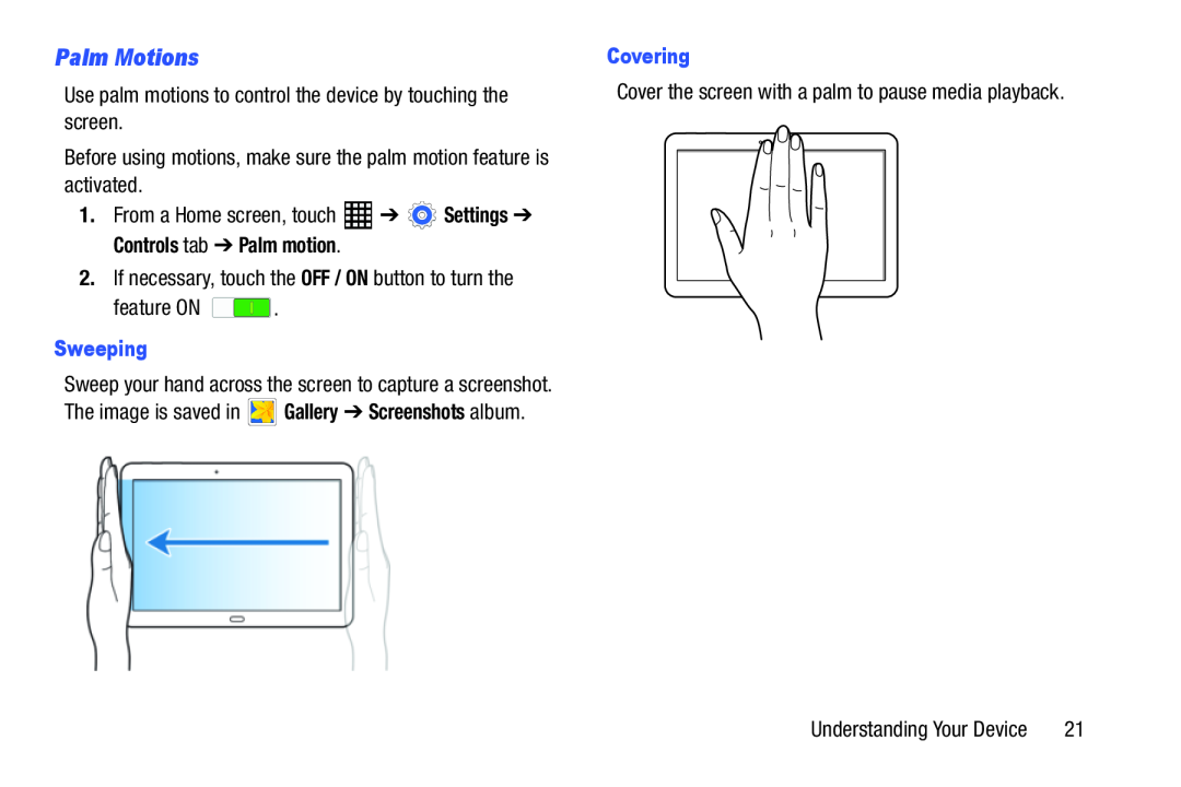 Palm Motions Galaxy Tab Pro 10.1 Wi-Fi