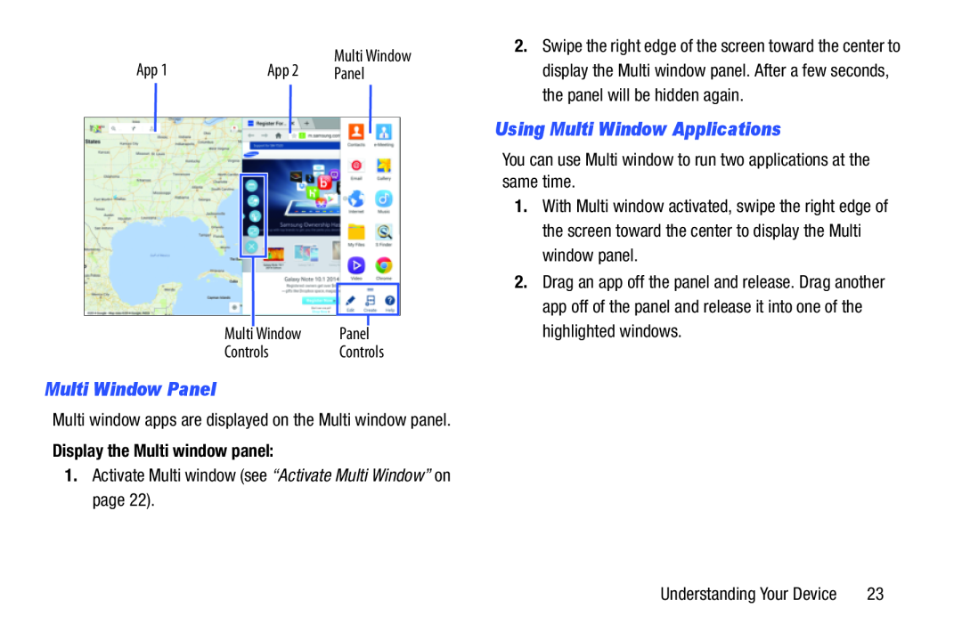 Multi Window Panel Galaxy Tab Pro 10.1 Wi-Fi