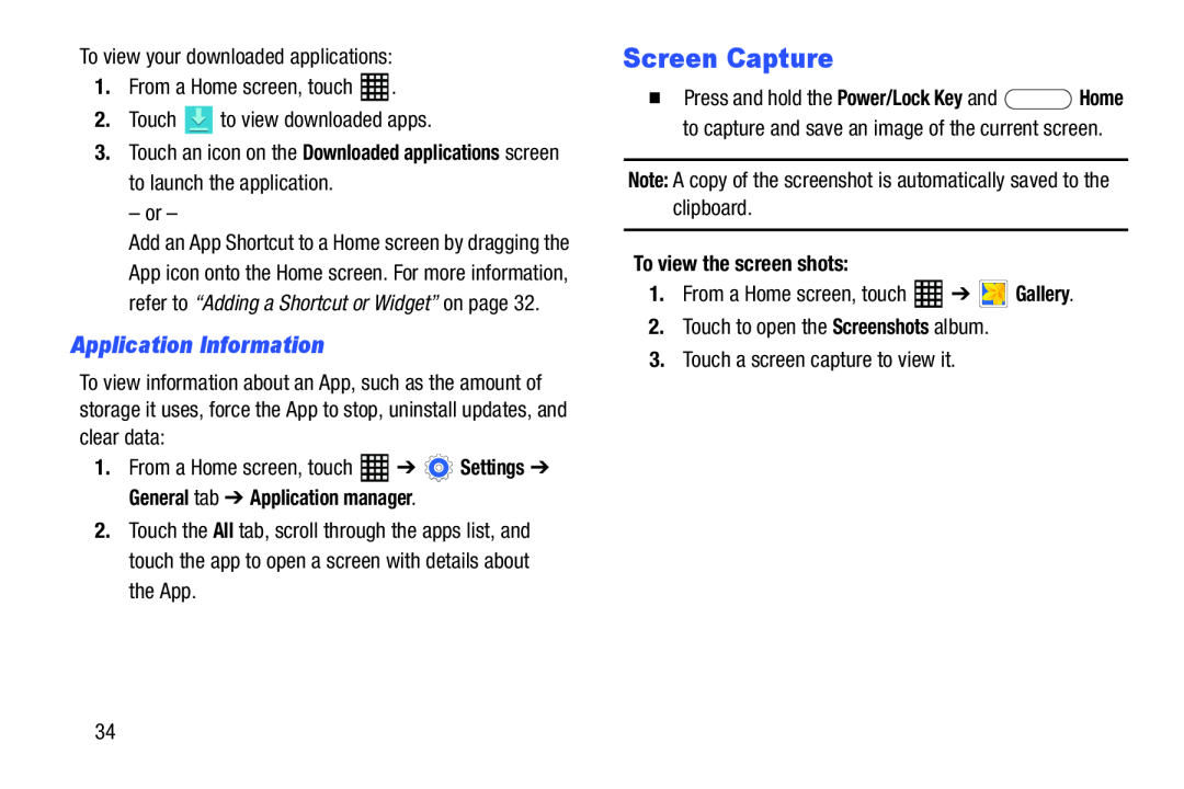 Application Information Galaxy Tab Pro 10.1 Wi-Fi