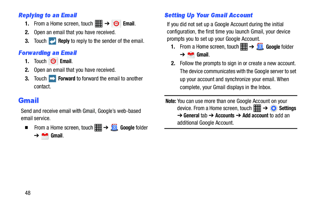 Forwarding an Email Galaxy Tab Pro 10.1 Wi-Fi