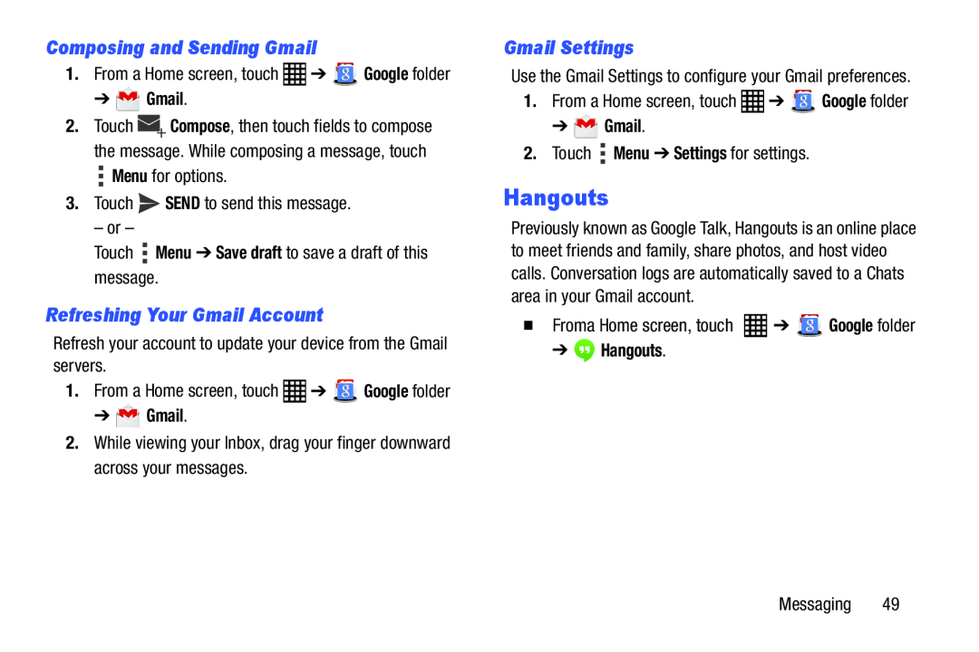 Composing and Sending Gmail Refreshing Your Gmail Account