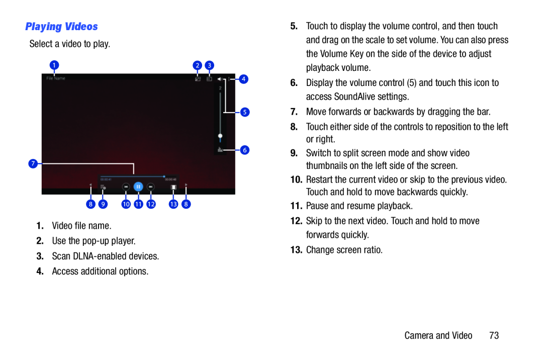 Select a video to play Galaxy Tab Pro 10.1 Wi-Fi