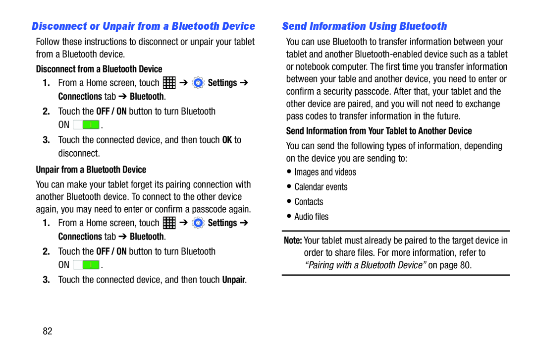 Send Information Using Bluetooth