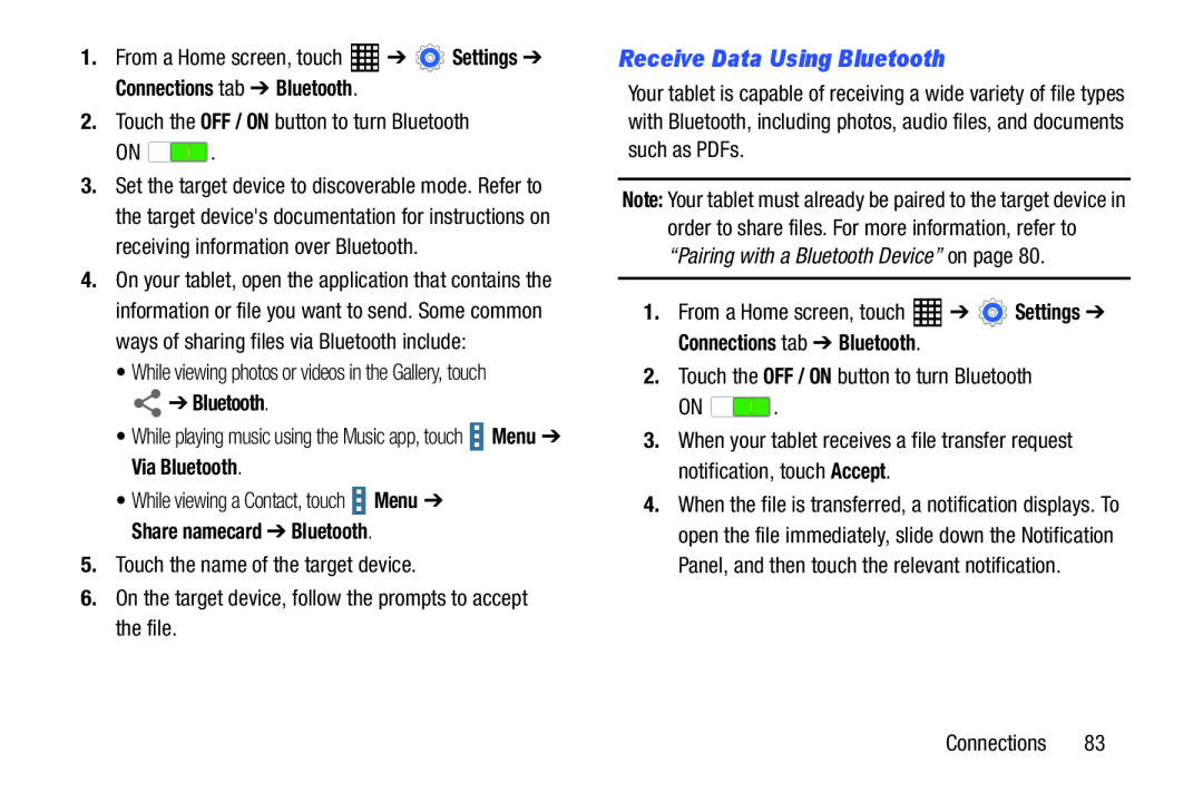 such as PDFs Galaxy Tab Pro 10.1 Wi-Fi