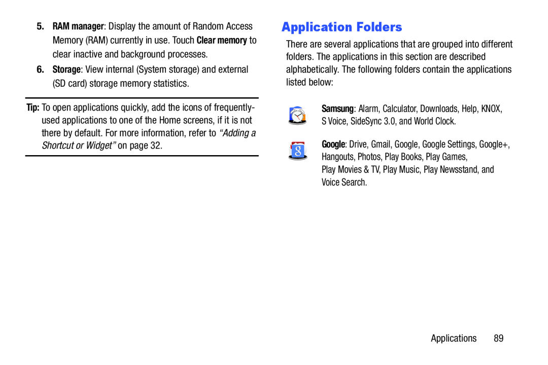 Application Folders