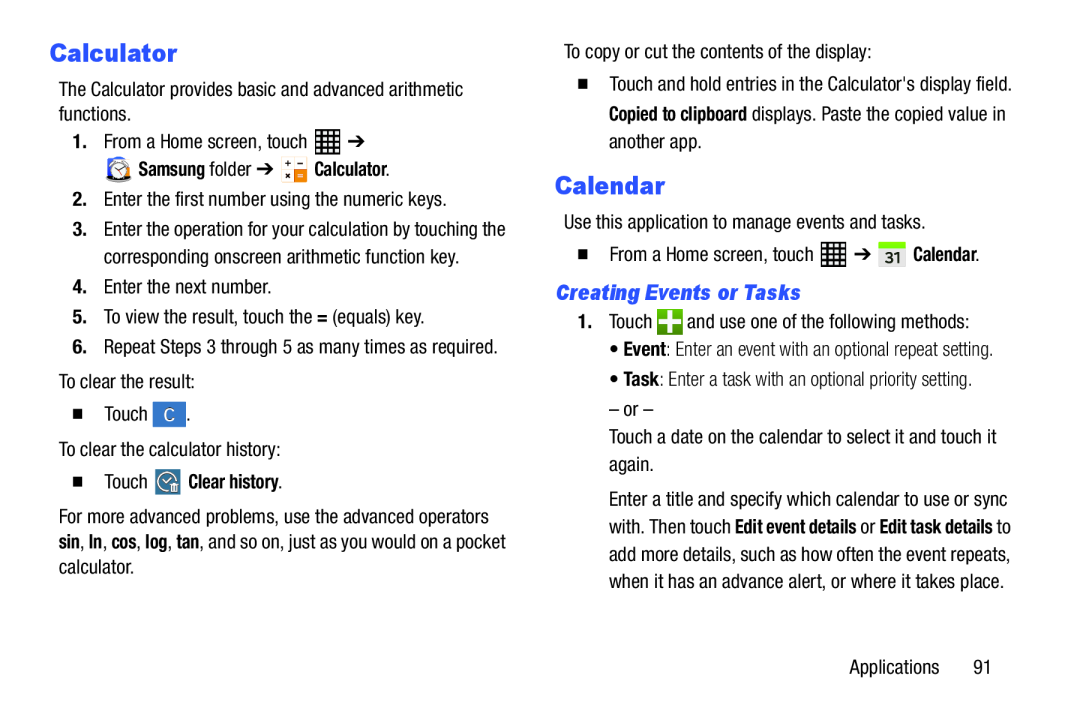 Calculator Galaxy Tab Pro 10.1 Wi-Fi