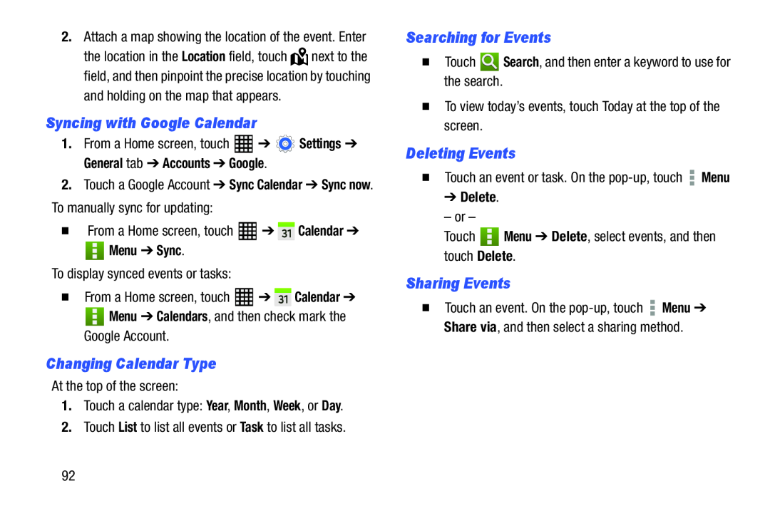 Syncing with Google Calendar Searching for Events