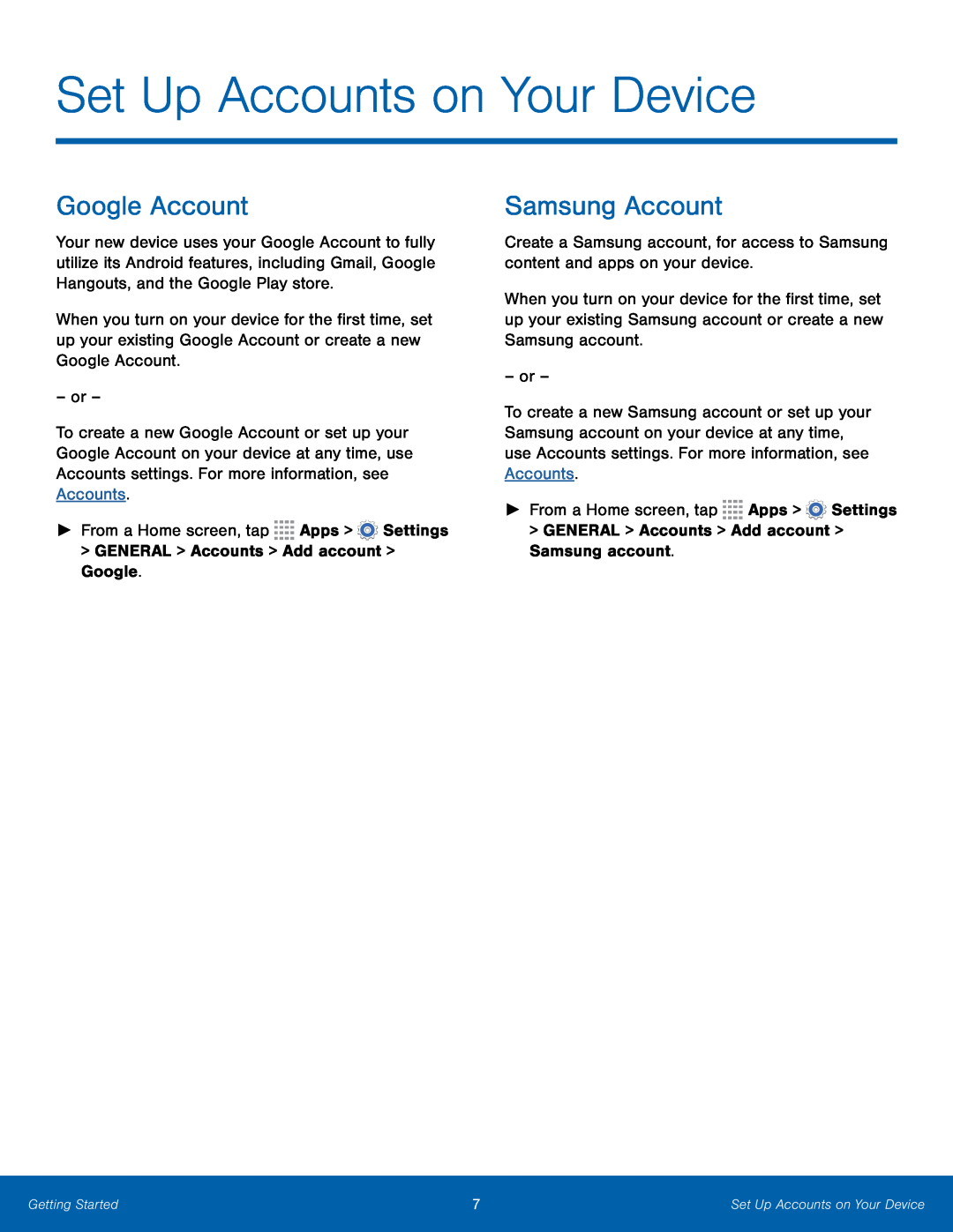 Google Account Samsung Account