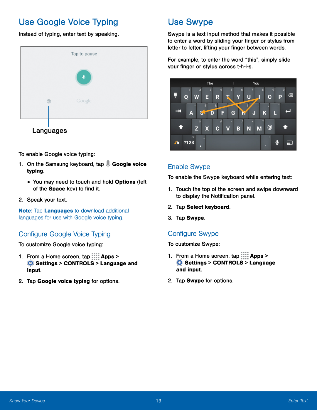 Use Google Voice Typing Galaxy Tab 4 8.0 AT&T