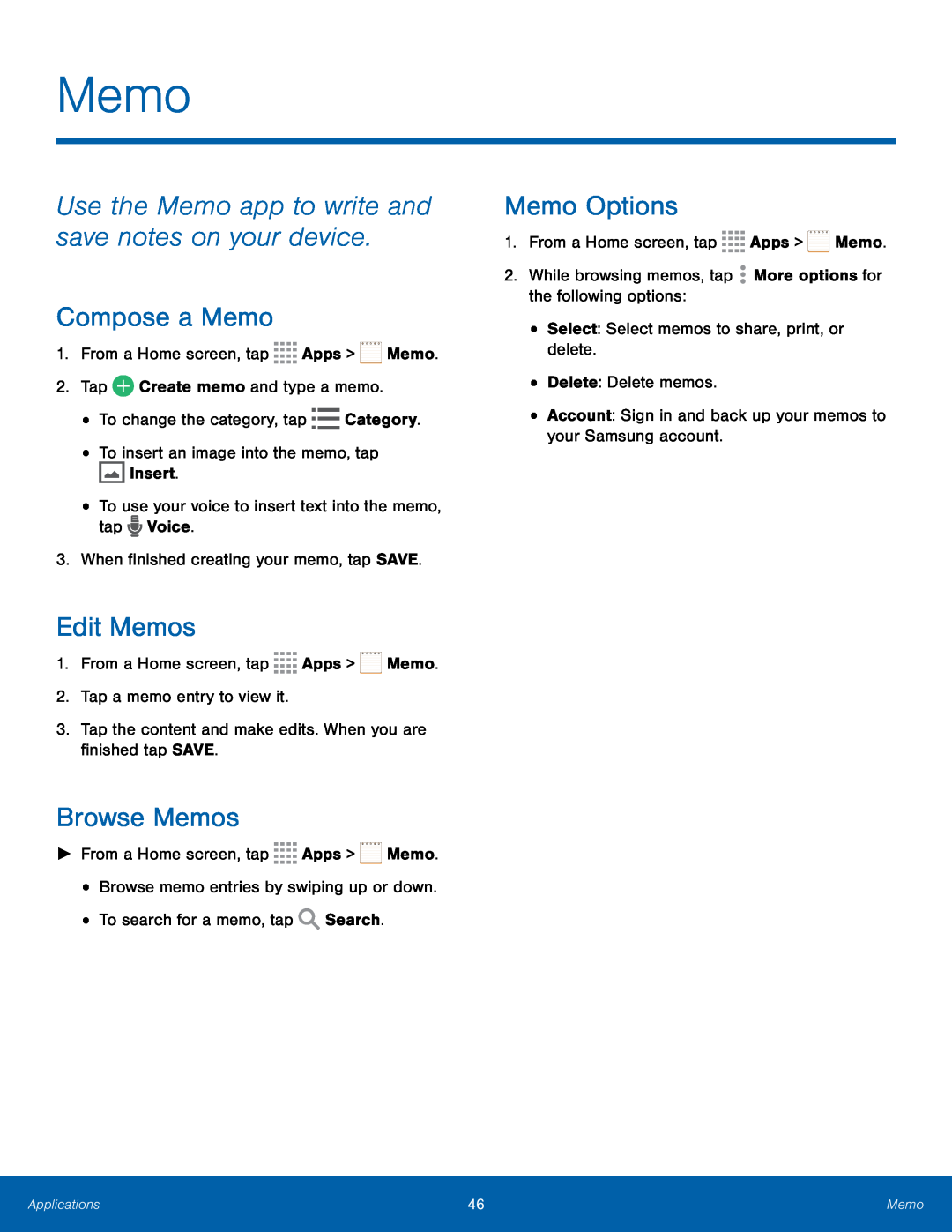 Edit Memos Galaxy Tab 4 8.0 AT&T