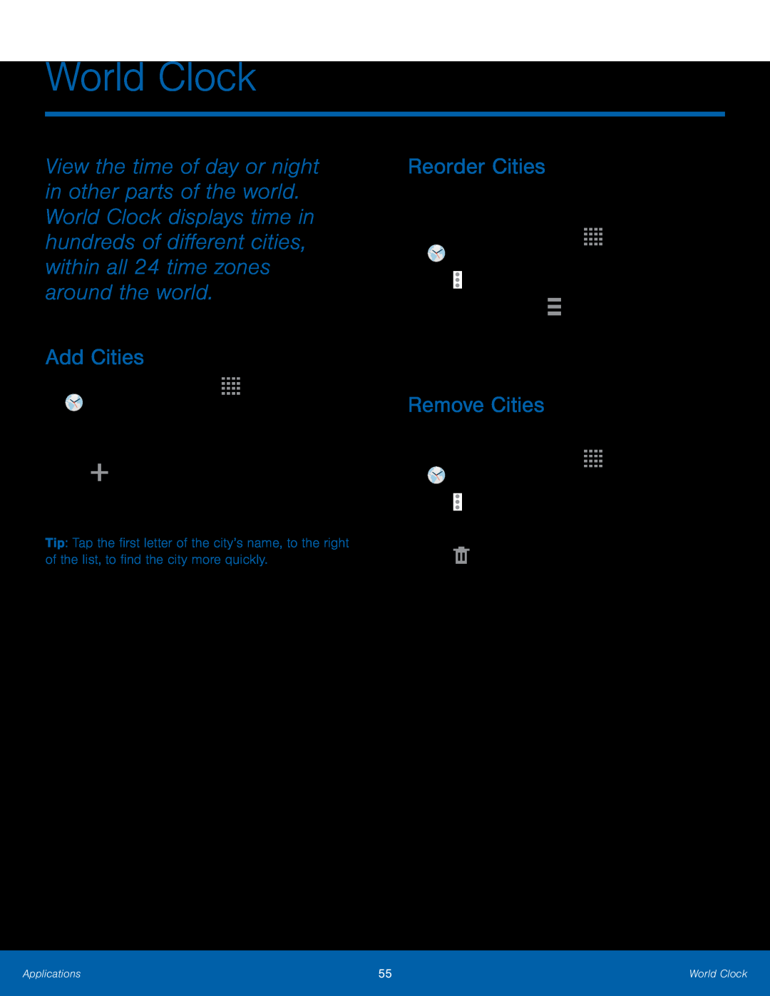 Add Cities Reorder Cities