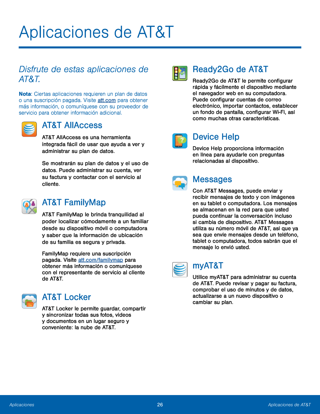 Disfrute de estas aplicaciones de AT&T AT&T AllAccess