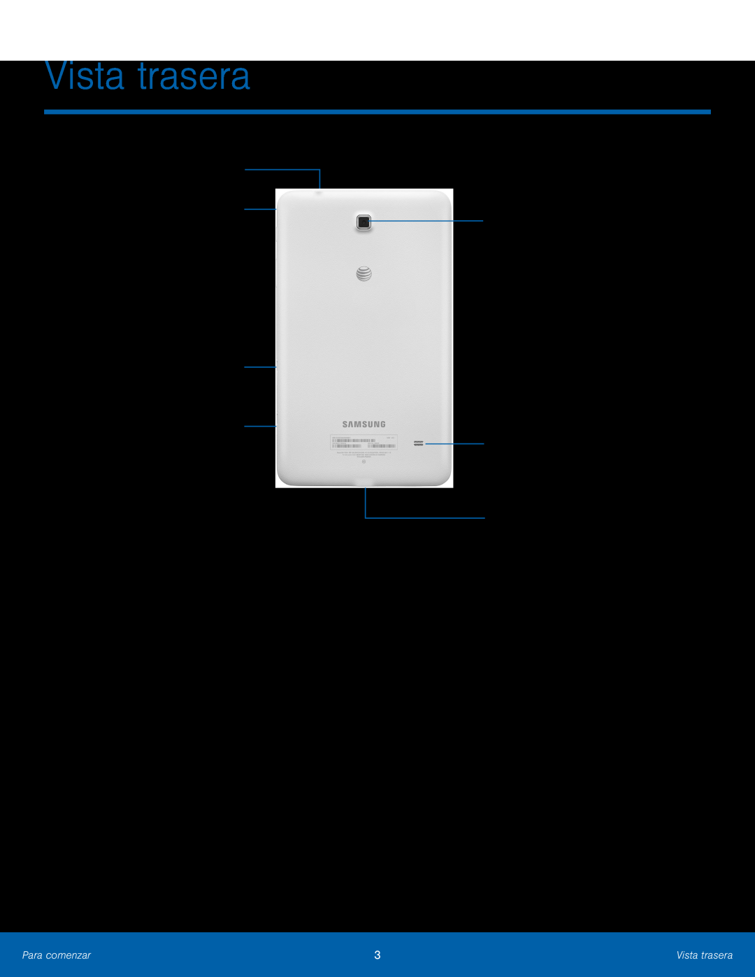 Ranura para la tarjeta SIM Galaxy Tab 4 8.0 AT&T