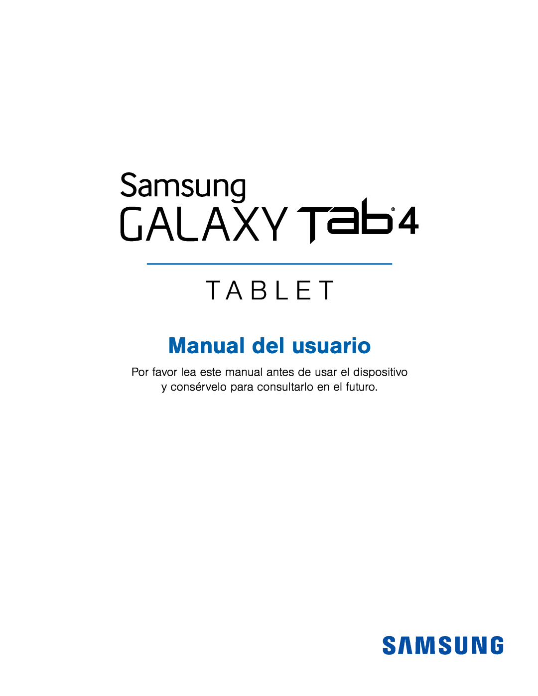 y consérvelo para consultarlo en el futuro Galaxy Tab 4 8.0 T-Mobile