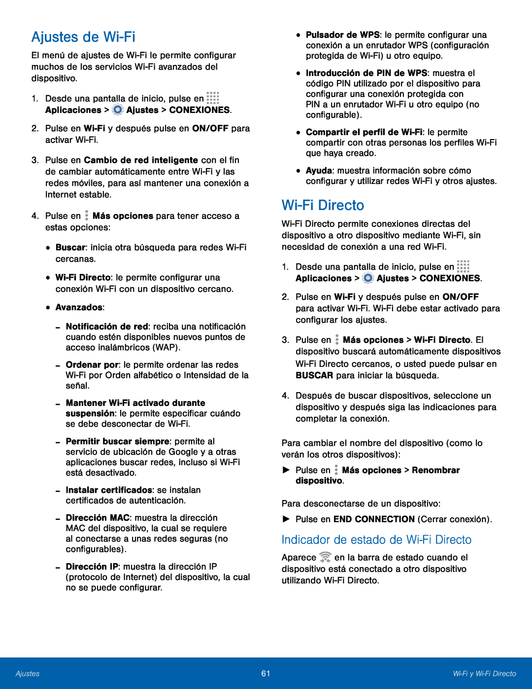 2.Pulse en Wi-Fiy después pulse en ON/OFF para activar Wi-Fi Pulse en