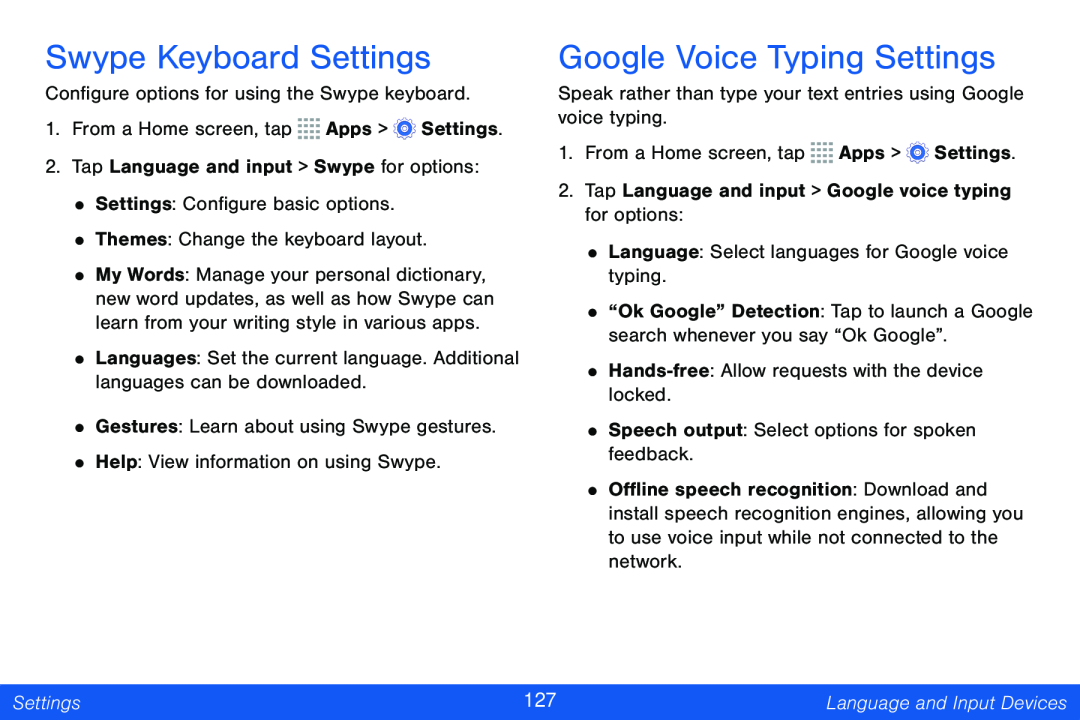 Google Voice Typing Settings Galaxy Tab 4 8.0 Verizon