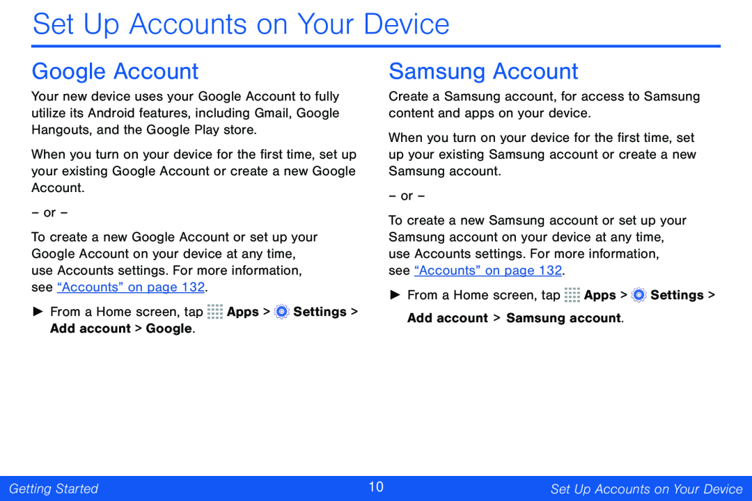 Google Account Samsung Account