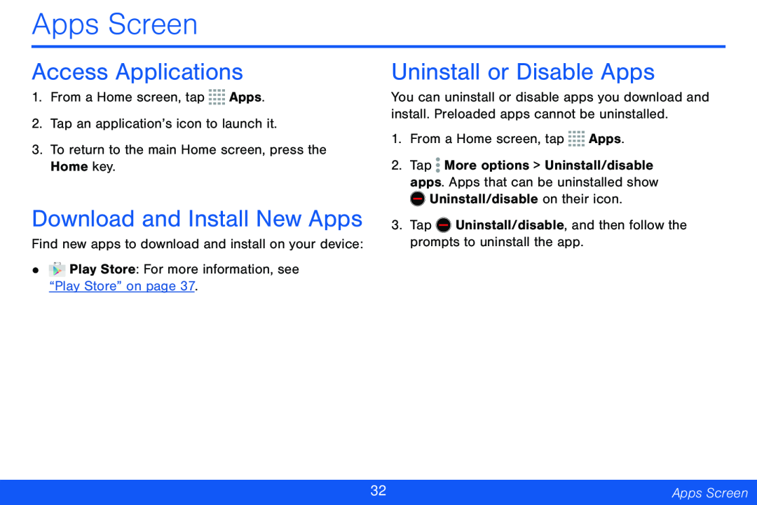 Access Applications Download and Install New Apps