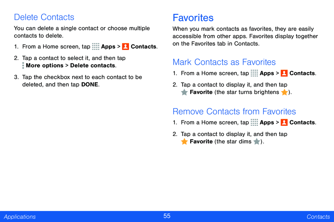 Remove Contacts from Favorites Galaxy Tab 4 8.0 Verizon