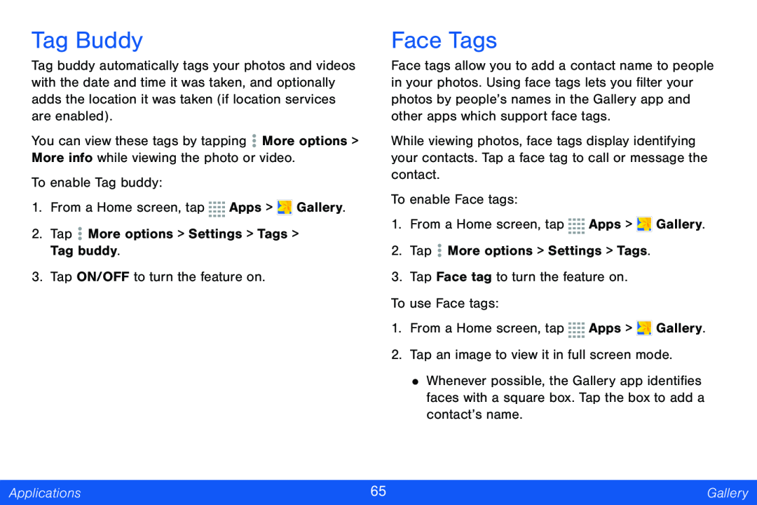 Face Tags Galaxy Tab 4 8.0 Verizon