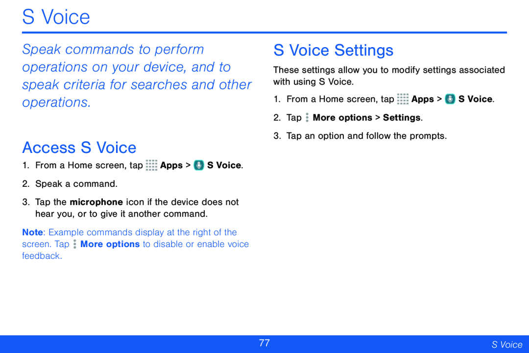 S Voice Settings Galaxy Tab 4 8.0 Verizon