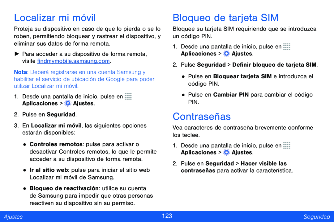 Localizar mi móvil Bloqueo de tarjeta SIM