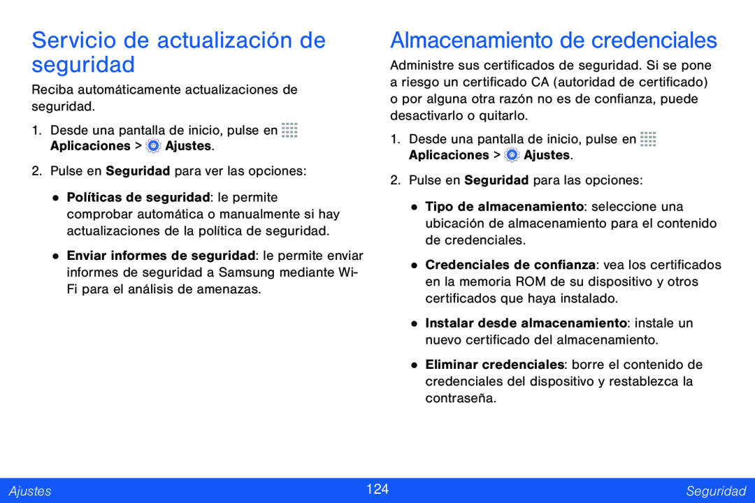 Servicio de actualización de seguridad Galaxy Tab 4 8.0 Verizon