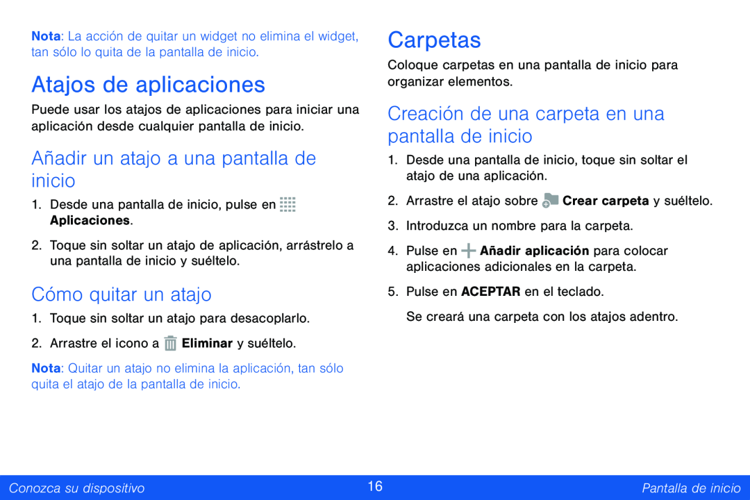 Carpetas Galaxy Tab 4 8.0 Verizon