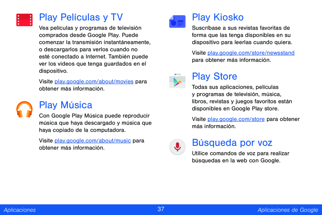 Play Películas y TV Galaxy Tab 4 8.0 Verizon