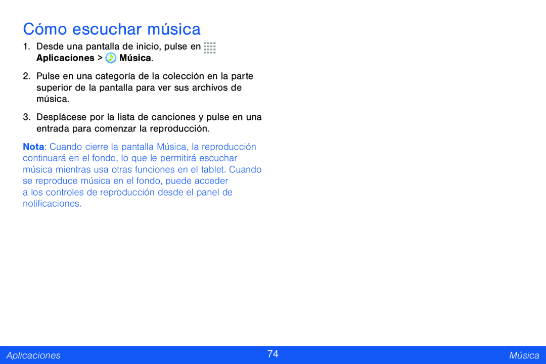 Cómo escuchar música Galaxy Tab 4 8.0 Verizon