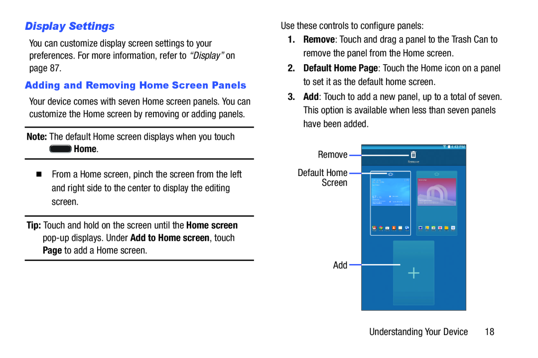 Display Settings Galaxy Tab 4 8.0 Wi-Fi