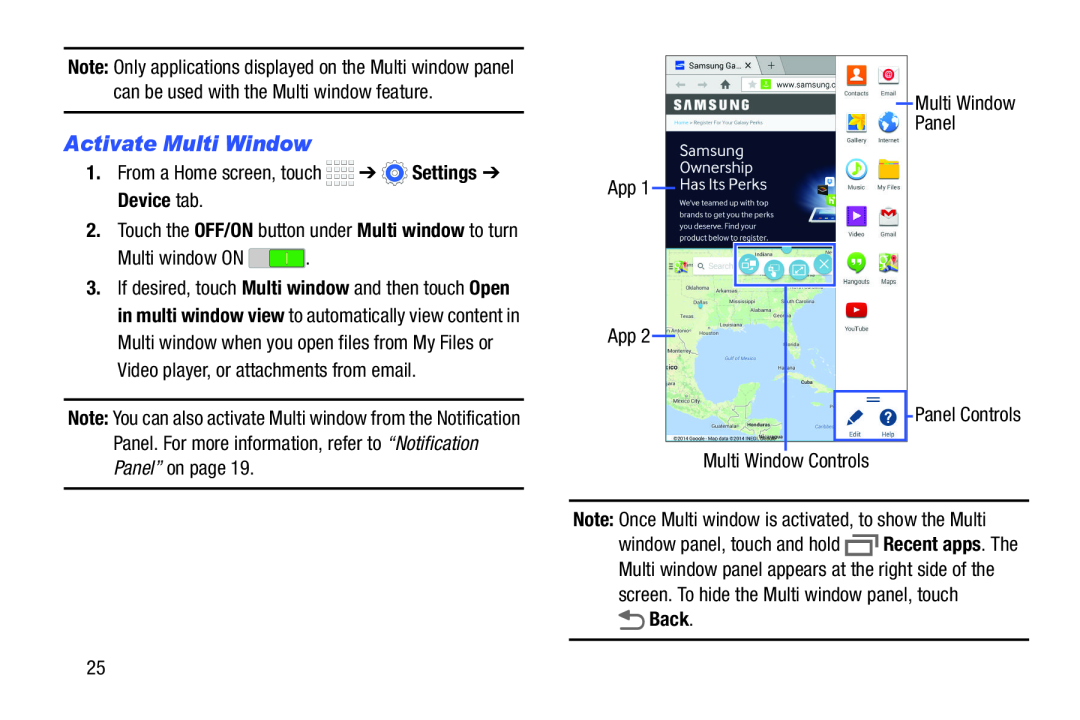 Activate Multi Window Galaxy Tab 4 8.0 Wi-Fi