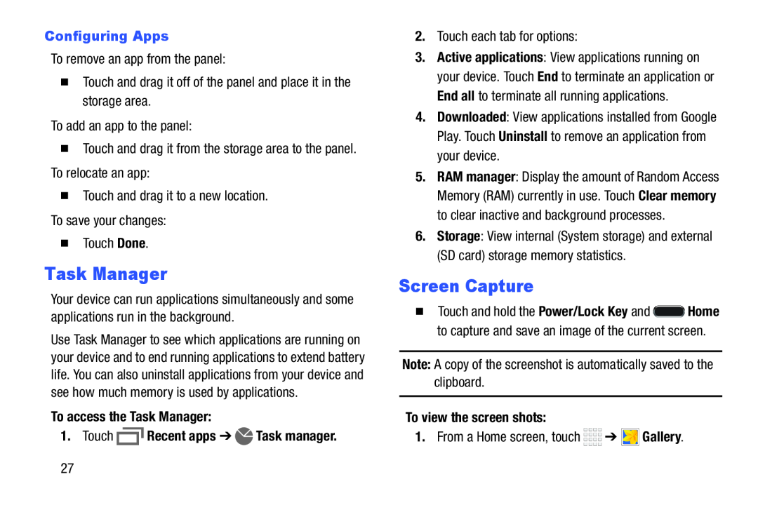 Task Manager Galaxy Tab 4 8.0 Wi-Fi