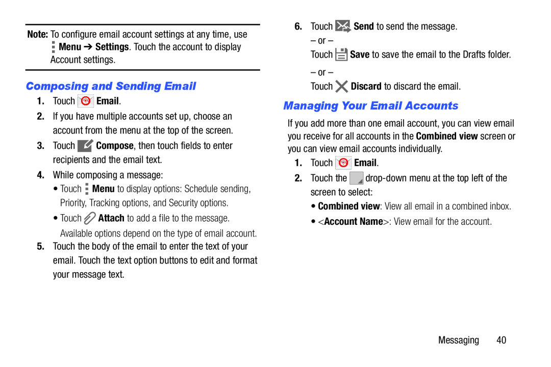 Composing and Sending Email Managing Your Email Accounts