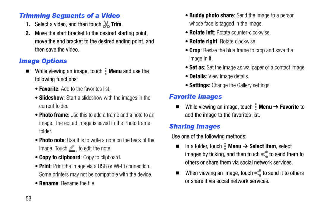 Trimming Segments of a Video Image Options