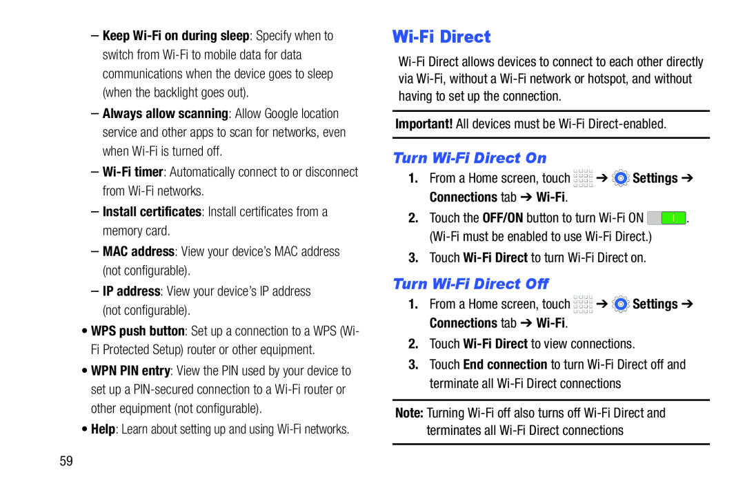 Turn Wi-FiDirect Off Galaxy Tab 4 8.0 Wi-Fi