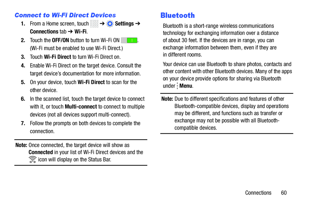 Connect to Wi-FiDirect Devices Galaxy Tab 4 8.0 Wi-Fi